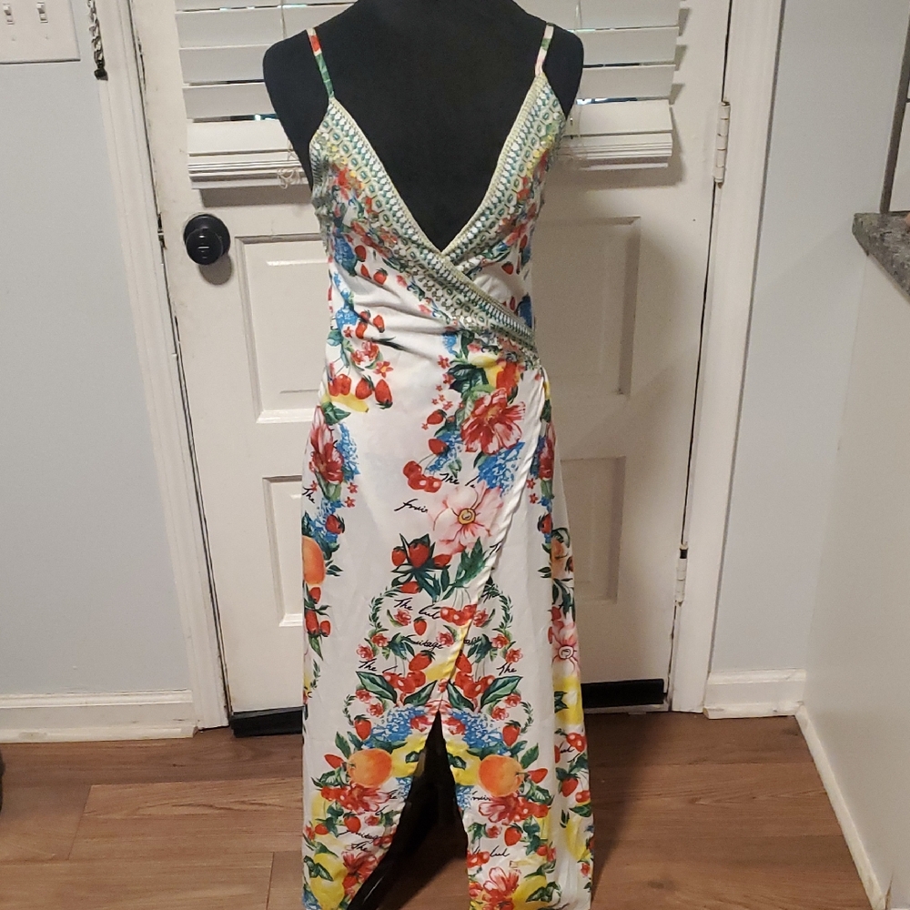 CBR Floral V-Neck Maxi Dress
